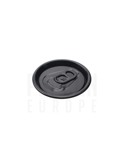 55 mm Deckel mit mattschwarzem Aufreißring – 100 Stück