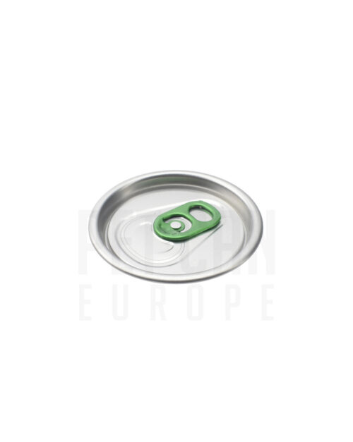 Tapa de aluminio verde de fácil apertura de 55 mm - 100 unidades
