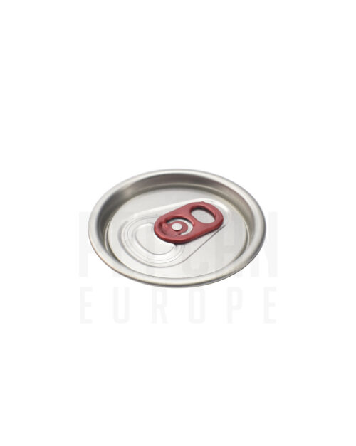 Tapa de aluminio de 55 mm con anillo rojo de fácil apertura - 100 unidades